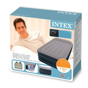 Кровать надувная односпальная 99х191х48 см Twin Deluxe, Intex 67732 - упаковка