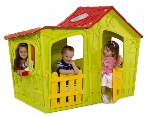 Детский садовый домик Keter MAGIC VILLA 17190655 c красной крышей