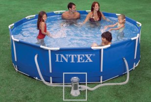 Каркасный бассейн с комплектом 305х76 см, Metal Frame, Intex 28202/56999