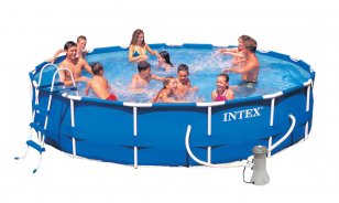 Каркасный бассейн с комплектом 457х107 см, Metal Frame, Intex 28234/54940-2