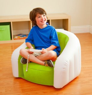Кресло надувное детское Intex 68597NP - зеленое