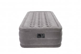 Кровать надувная односпальная Intex 99х191х46 см Twin Ultra Plush 67952 с электронасосом
