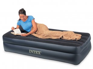 	Кровать надувная односпальная 99х191х47 см Twin, Intex 66721 с подголовником