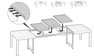 Раздвижной стол KETER Simphony 17198335- схема установки