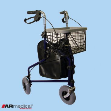 Ролятор ARmedical 3-колесный с сумкой и корзиной AR004