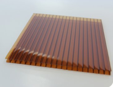 Сотовый поликарбонат Sotek (1/2 листа 2,1*3м) кровельный коричневый, 6 мм