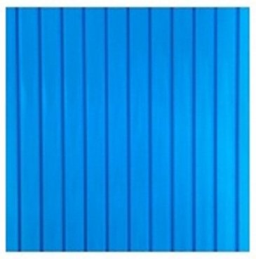 Сотовый поликарбонат Sotek (1/2 листа 2,1*3м) кровельный синий, 6 мм
